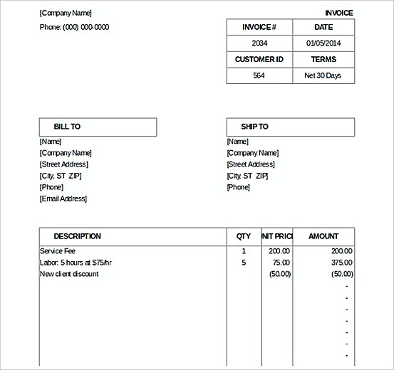 Billing Invoice templatess