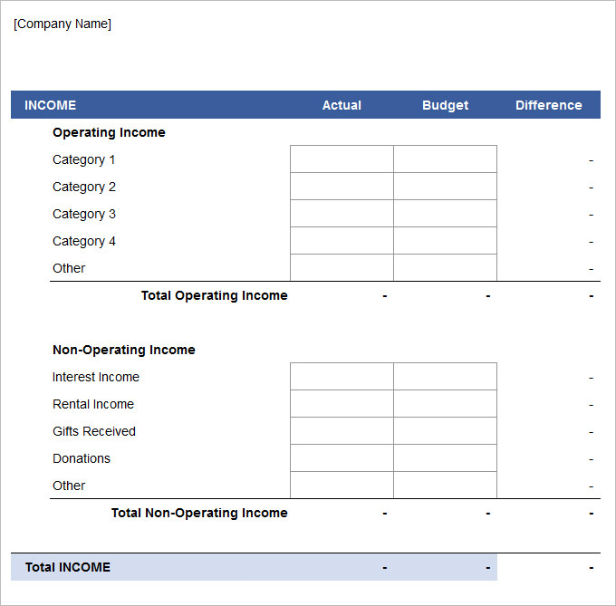 Business Marketing Budget Plan Template