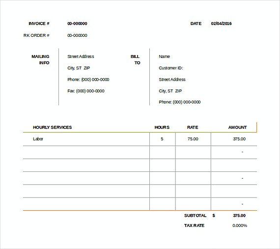 Consult Invoice templates