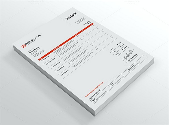 Creative Indesign Invoice templates