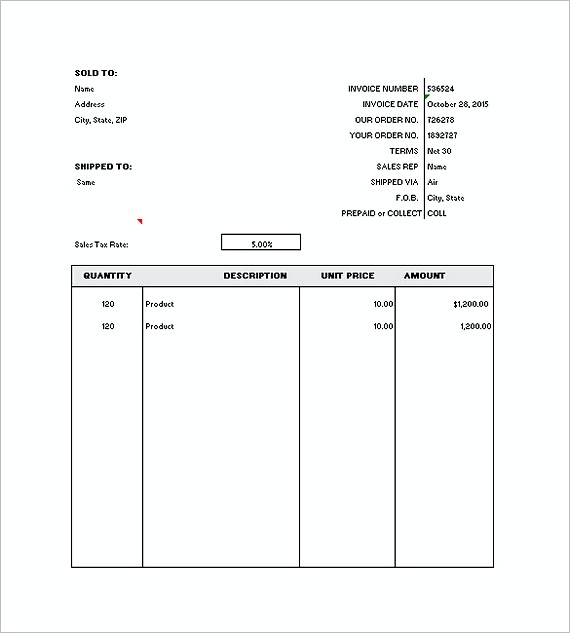 Free Generic Invoice templates