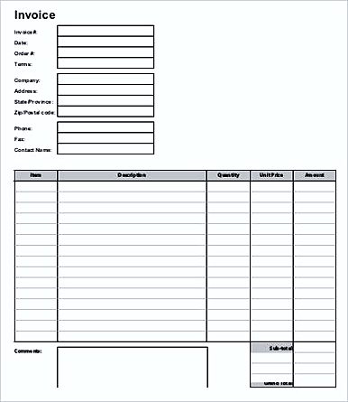 Free Printable Invoice Templates