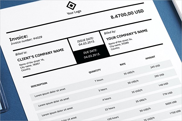 Indesign Business Invoice templates