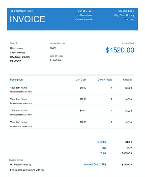 Invoice Sample