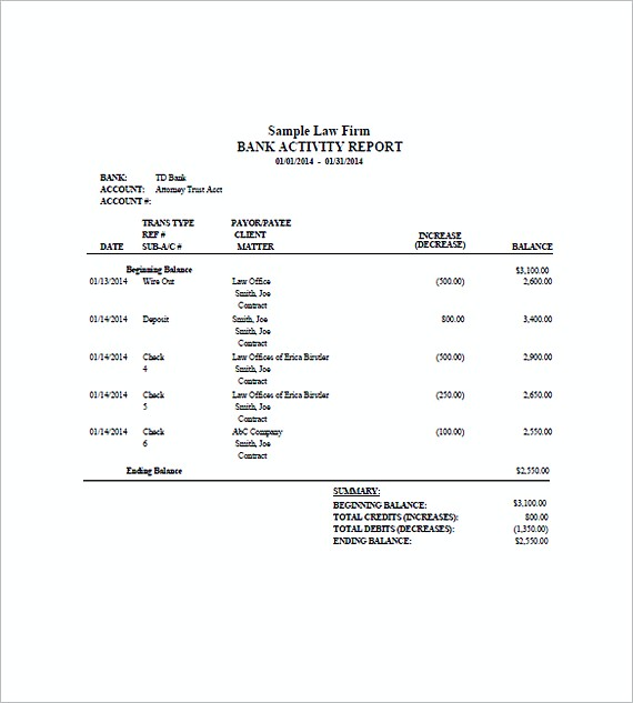 Law Firm Invoice