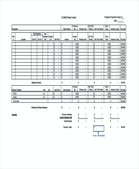 Progress Invoice