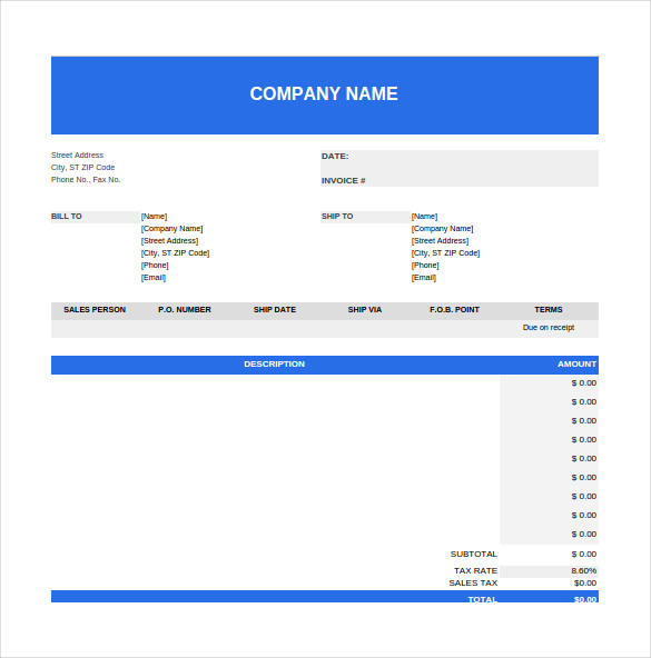 Purchase order Spreadsheet Template Free Dowload