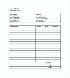 Attorney Invoice Template