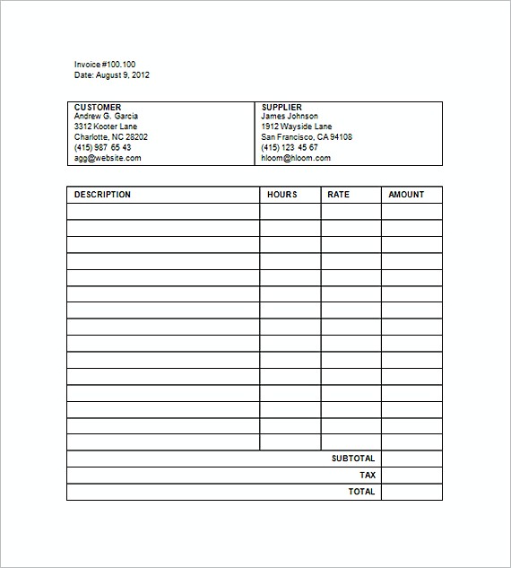 Sample Legal Billing Invoice