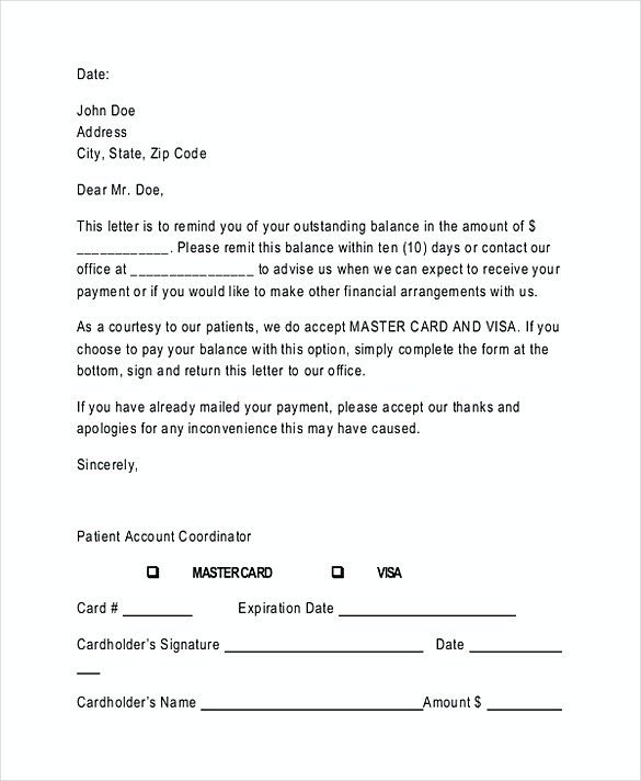 Sample Payment Reminder Letter