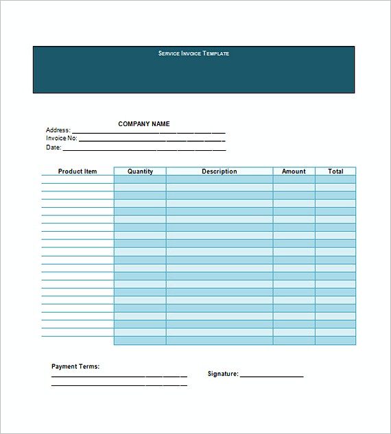 Service Invoice Free templates