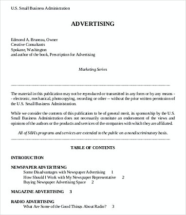 Small Business Advertising Budget