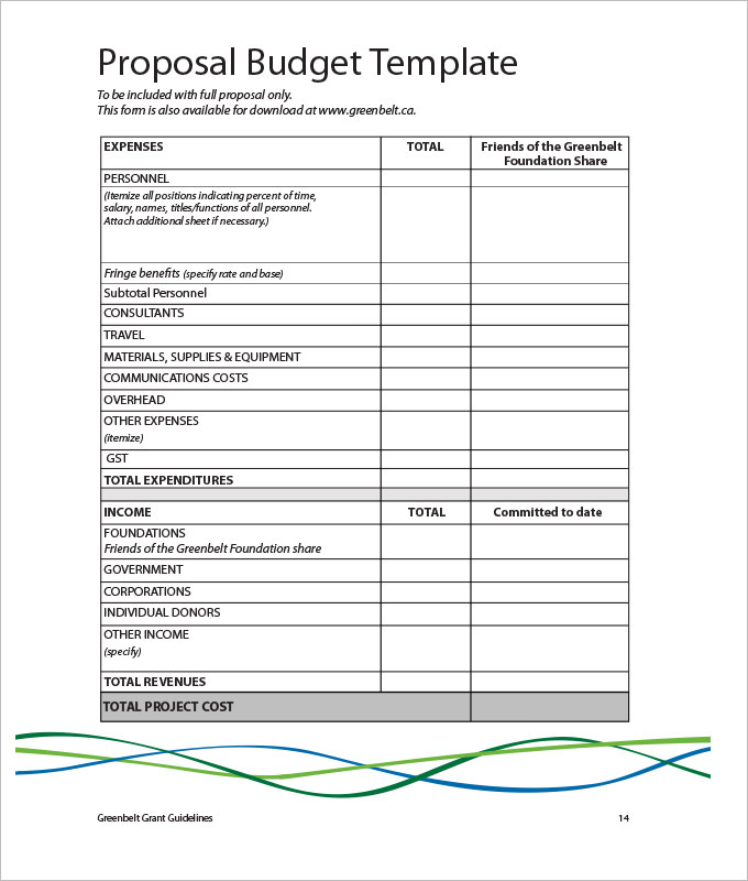 budget proposal template 2