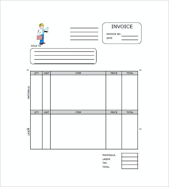 construction invoice sample