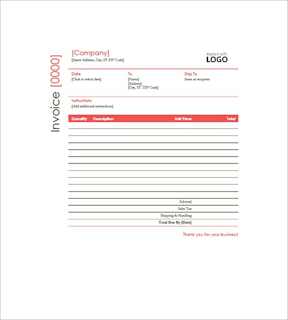 construction invoice templates