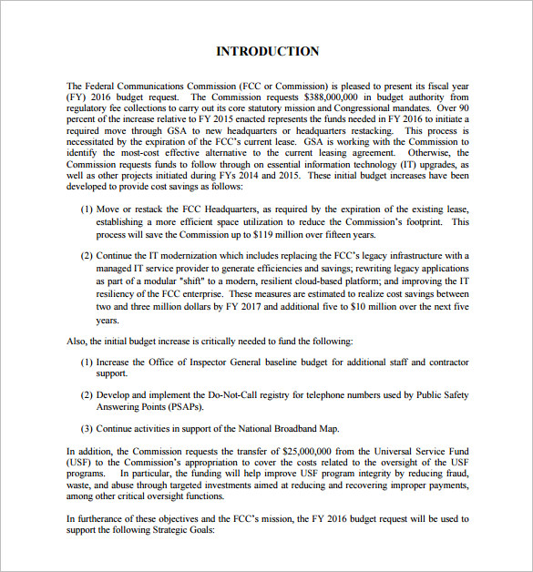 office Budget Increase Proposal Format