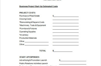 office Sample Project Budget Proposal Free