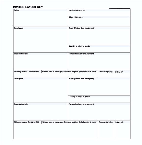 simple Example of MS Invoice Layout