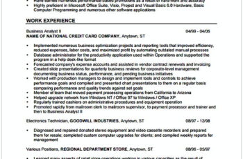 Business Analyst Resume Format 1