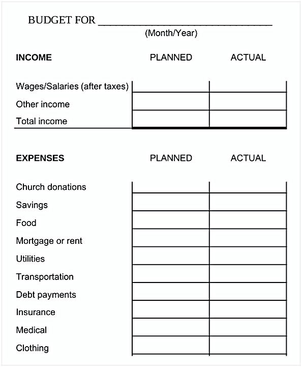 Home Budget Spreadsheet Template