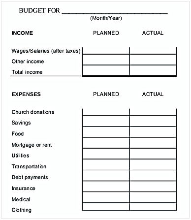 Monthly Family Budget Worksheet1