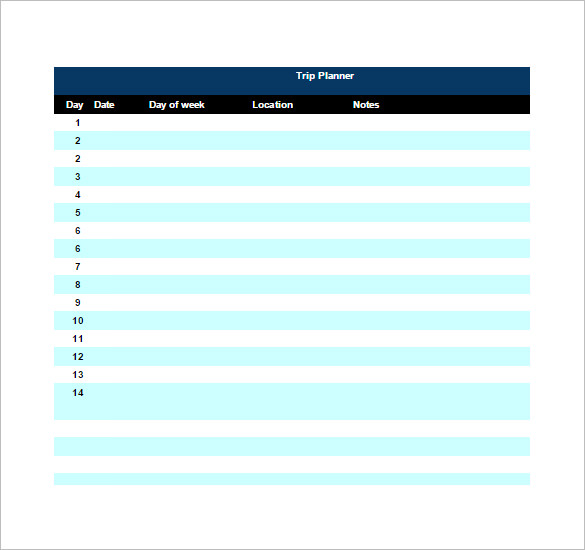 Travel Agent Planning Itinerary Sample Template