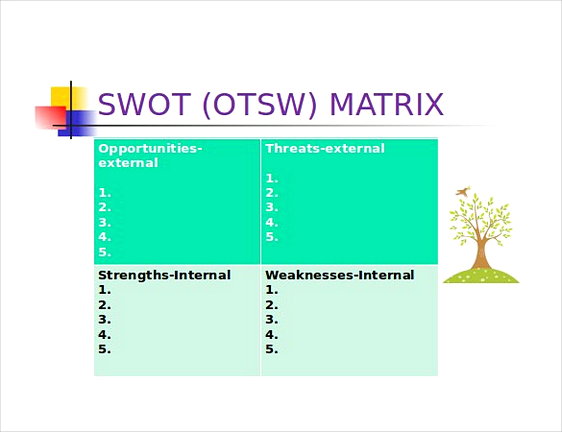 SWOT Analysis Matrix PPT1