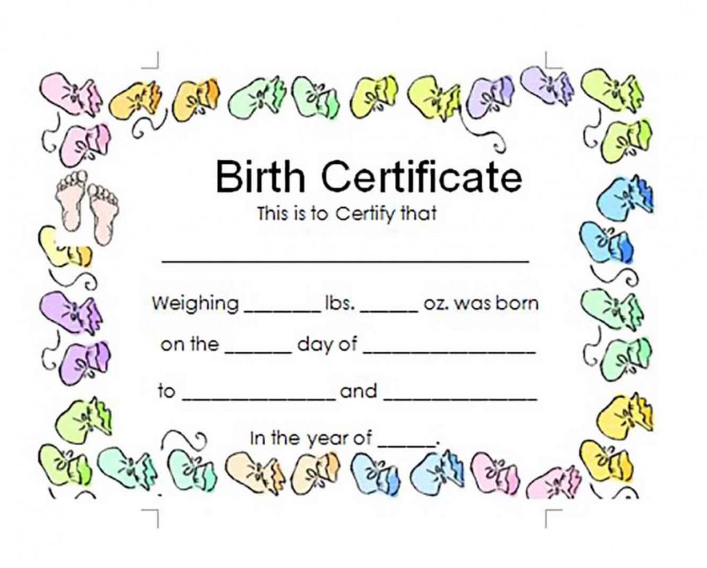 Birth Certificate Template and to make it awesome to read