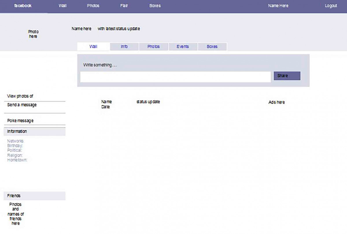 Blank Facebook Layout