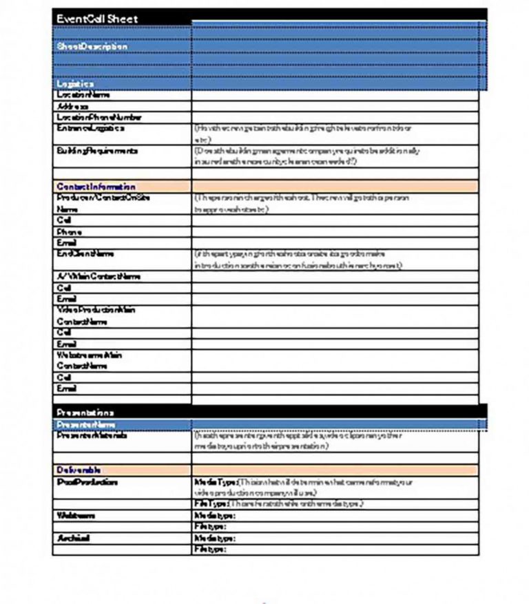 Call Sheet Template and How to Make It