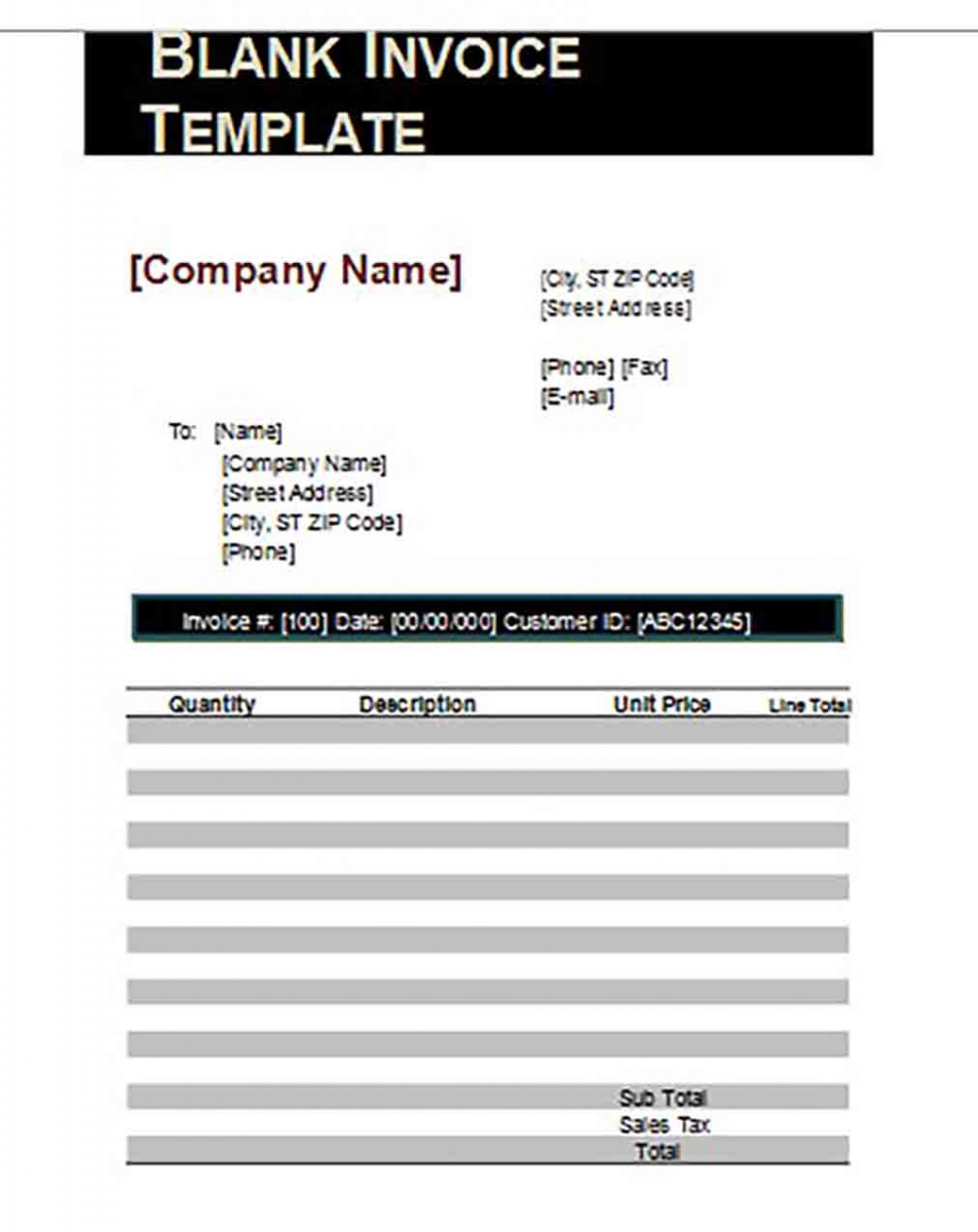 Google Blank Invoice templates 1