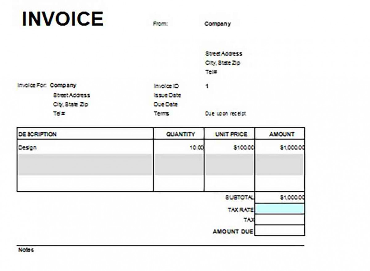 Google Docs Service Invoice templates