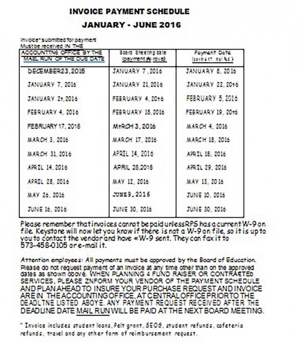 Google Invoice Payment Schedule 1