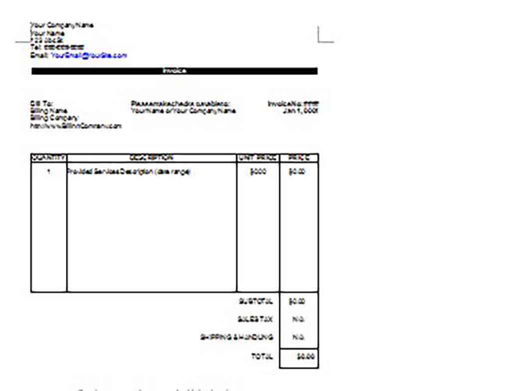 Google Invoice templatess 1 1