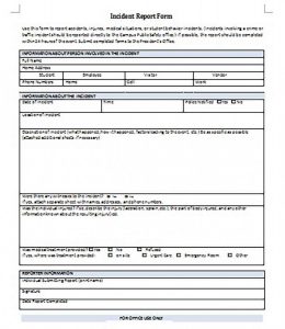 What Needs to Be Documented in Incident Report Template to Assist in ...