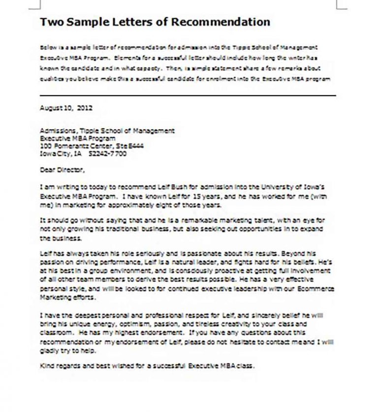 Letter of Recommendation for College Steps and Tips Available For PDF ...