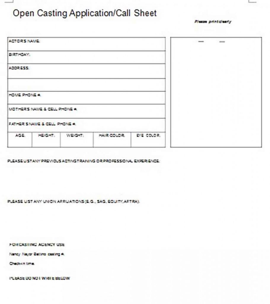 Call Sheet Template and How to Make It