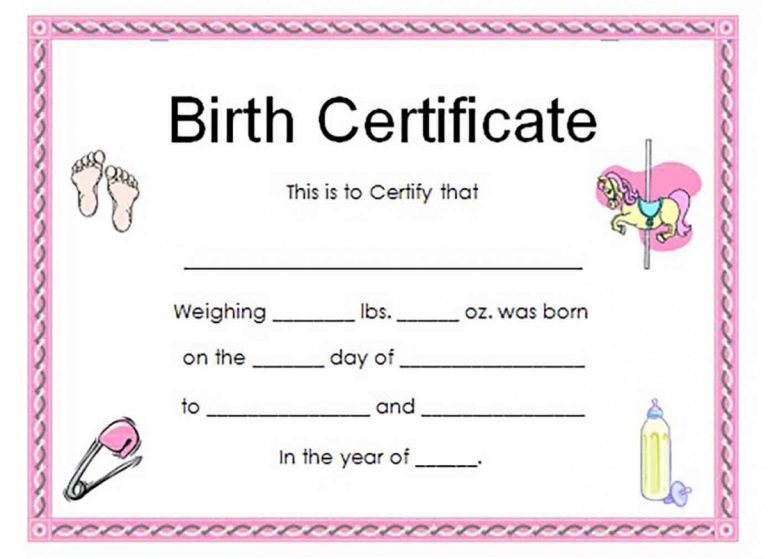 Birth Certificate Template and to make it awesome to read