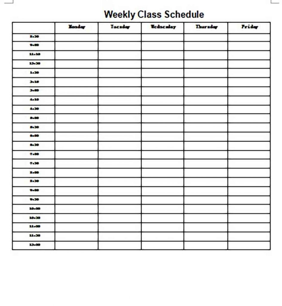 Class Schedule Template and How to Make It