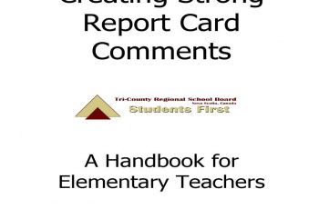 Report Card Comments templates 2