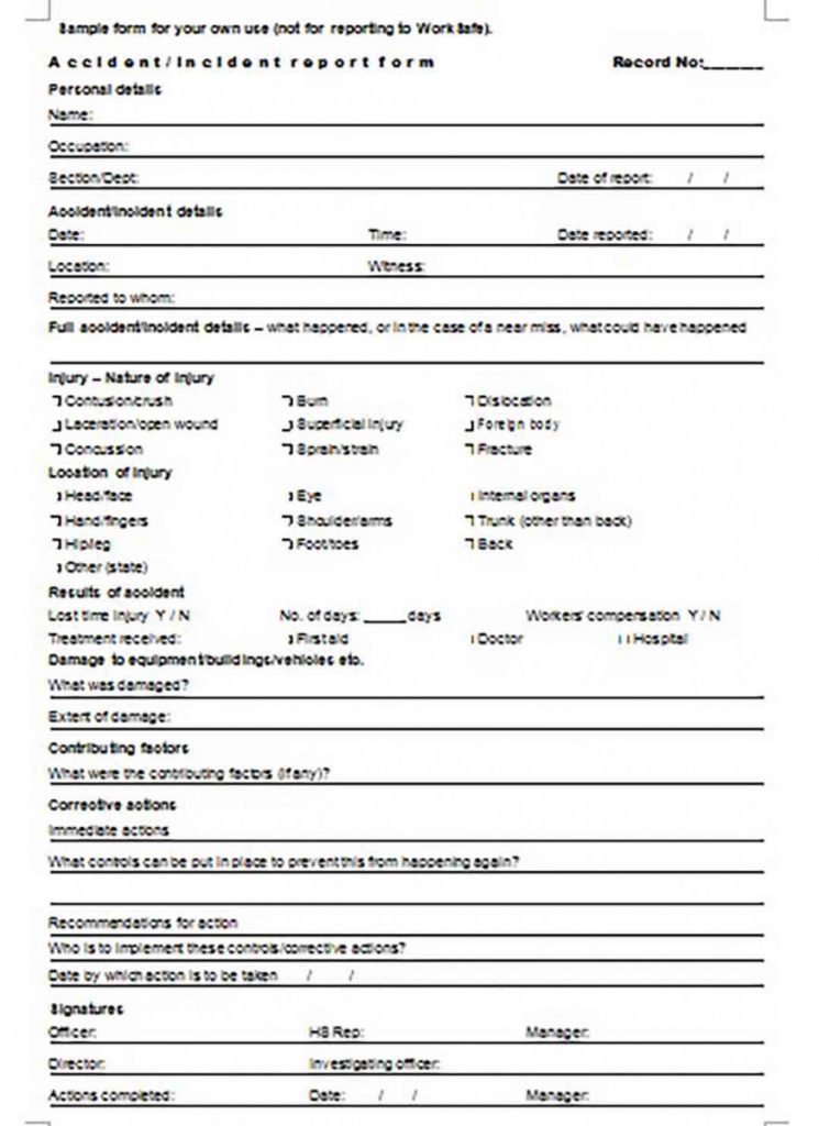 What Needs to Be Documented in Incident Report Template to Assist in ...