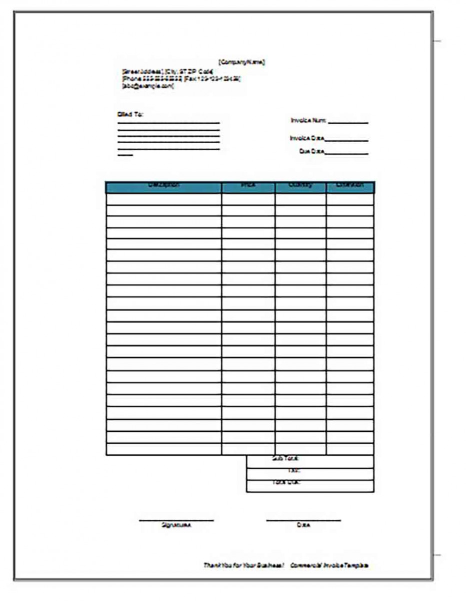 Sample Google Invoice templates 1