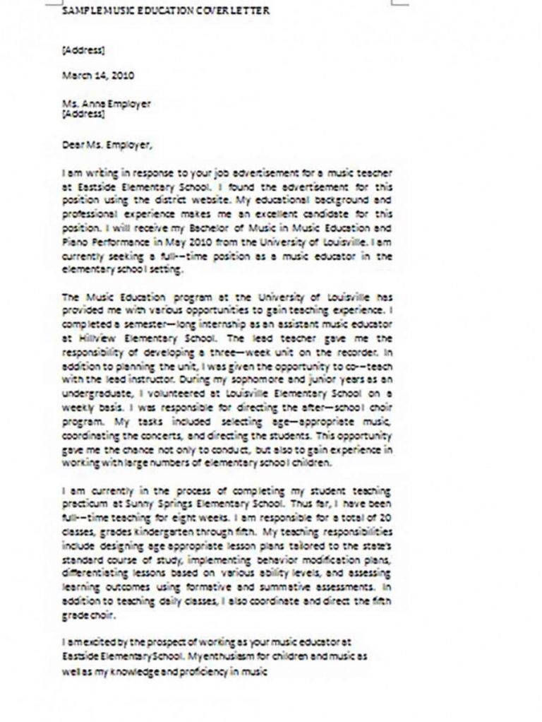Music Industry Cover Letter Example – AZBWA