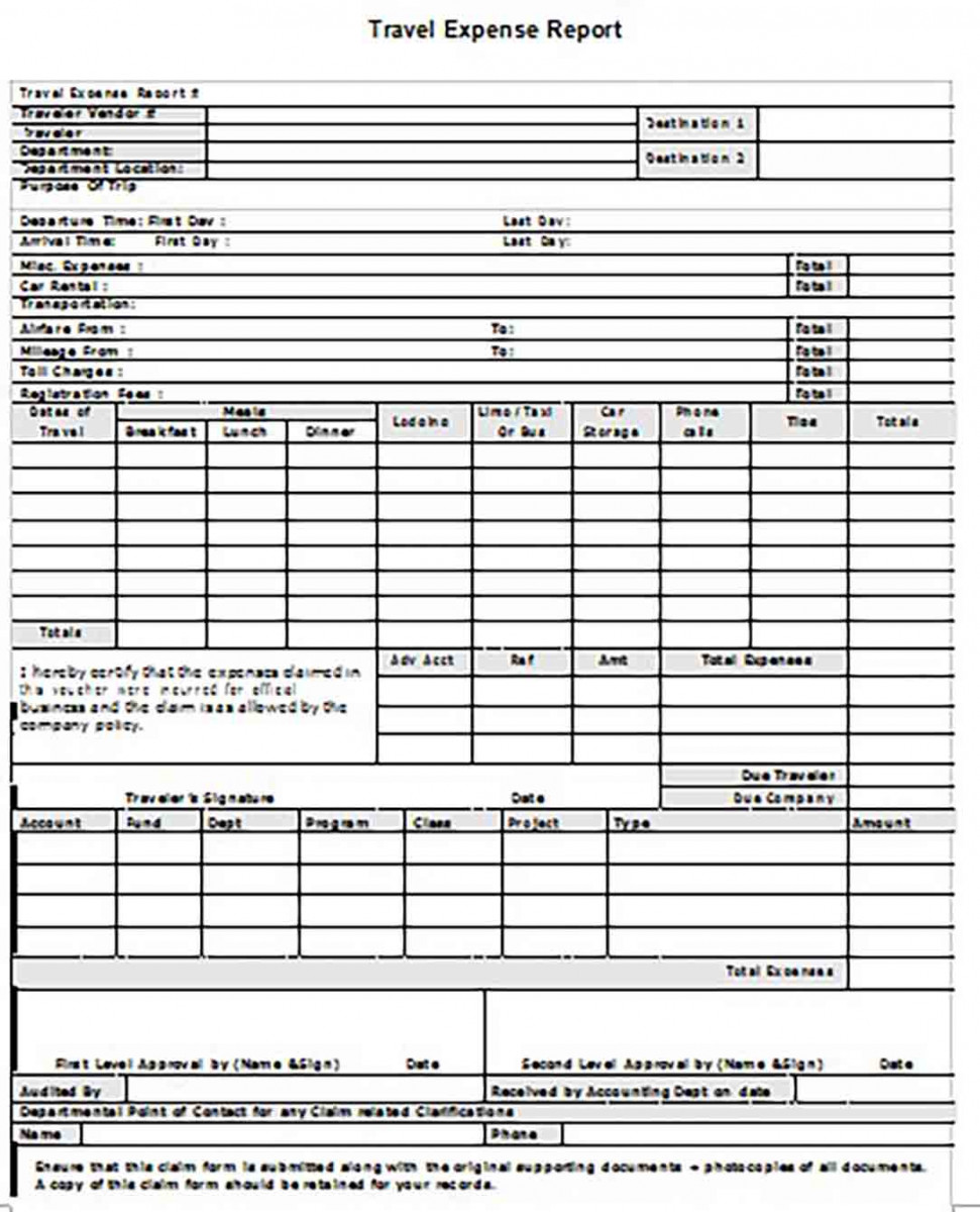 Travel Expense Report