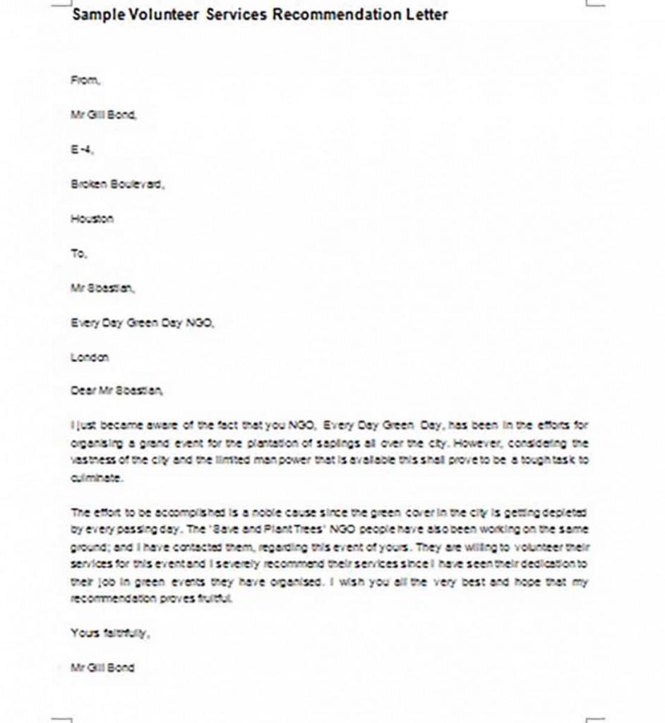 Recommendation Letter Example and how to make it getting positive response