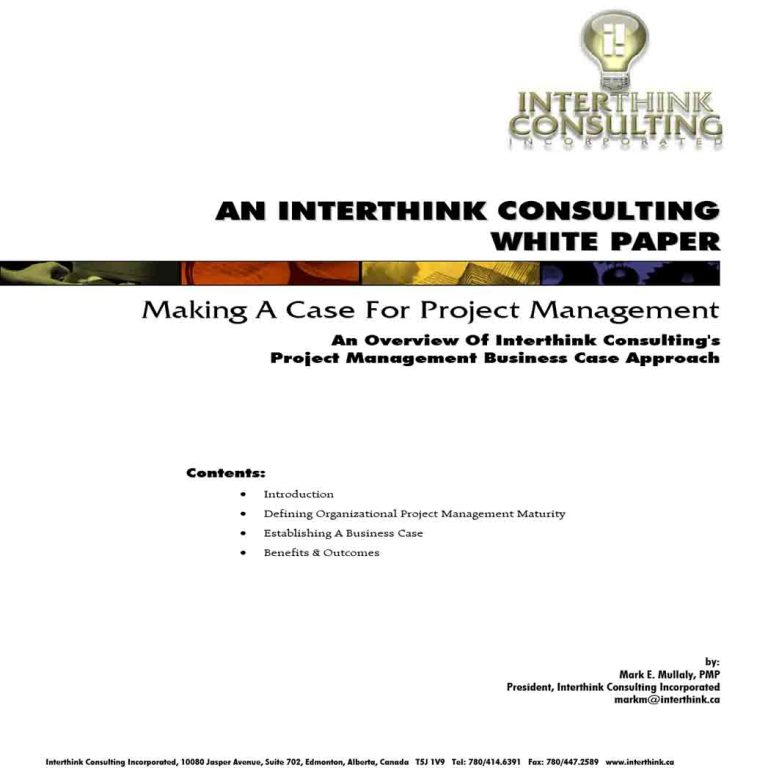 White Paper Template and Detail Information About the Document