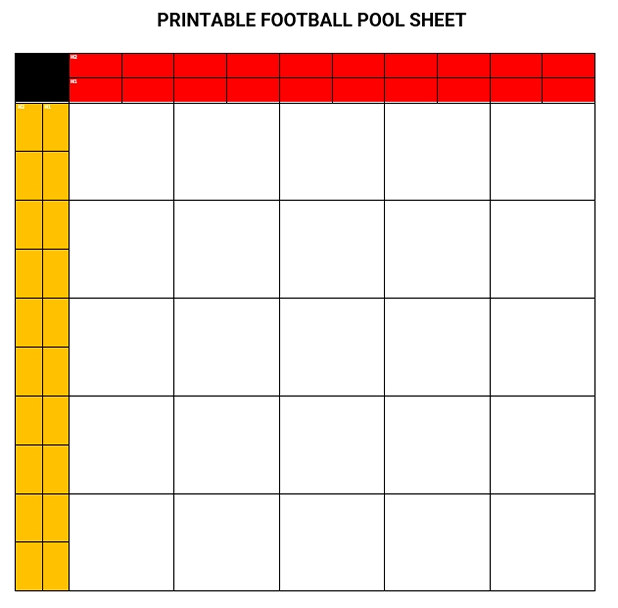 5 by 5 printable football pool sheet 5 by 5 printable football pool sheet