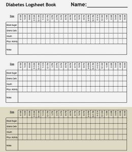 10+ Printable Diabetes Log Book