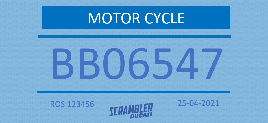 Ducati License Plate Printable