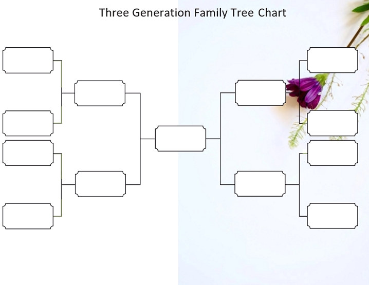 Three Generation Family Tree Chart Three Generation Family Tree Chart
